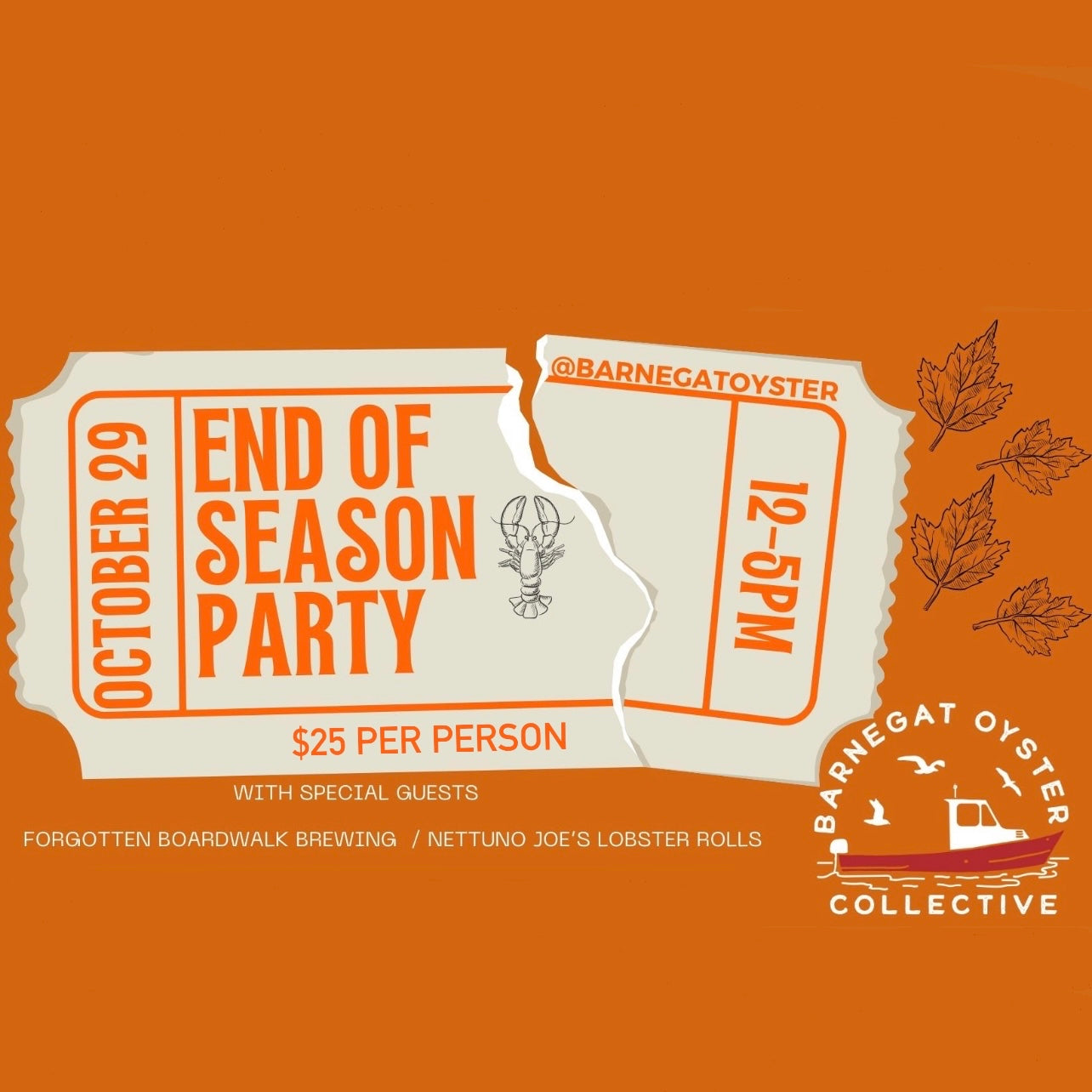 End of Season Party Tickets